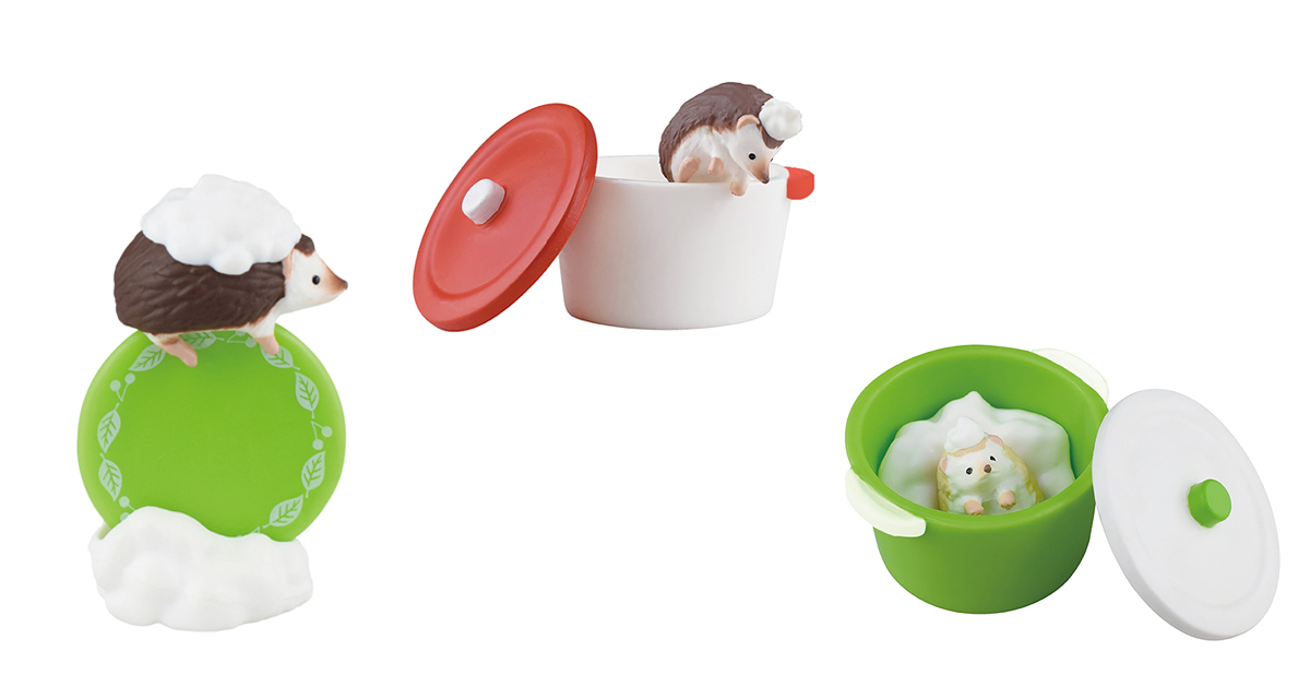 讓小刺蝟幫你的餐具洗澎澎！超萌小動物扭蛋大集合 刺蝟、鍋具、泡泡、屁屁、刺蝟小屋