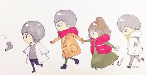 喜歡的心情是不會背叛的！可愛到不行的超Q版《四重奏》Fan Art 四重奏、fan art、milkcocoa509、松田隆平、松隆子