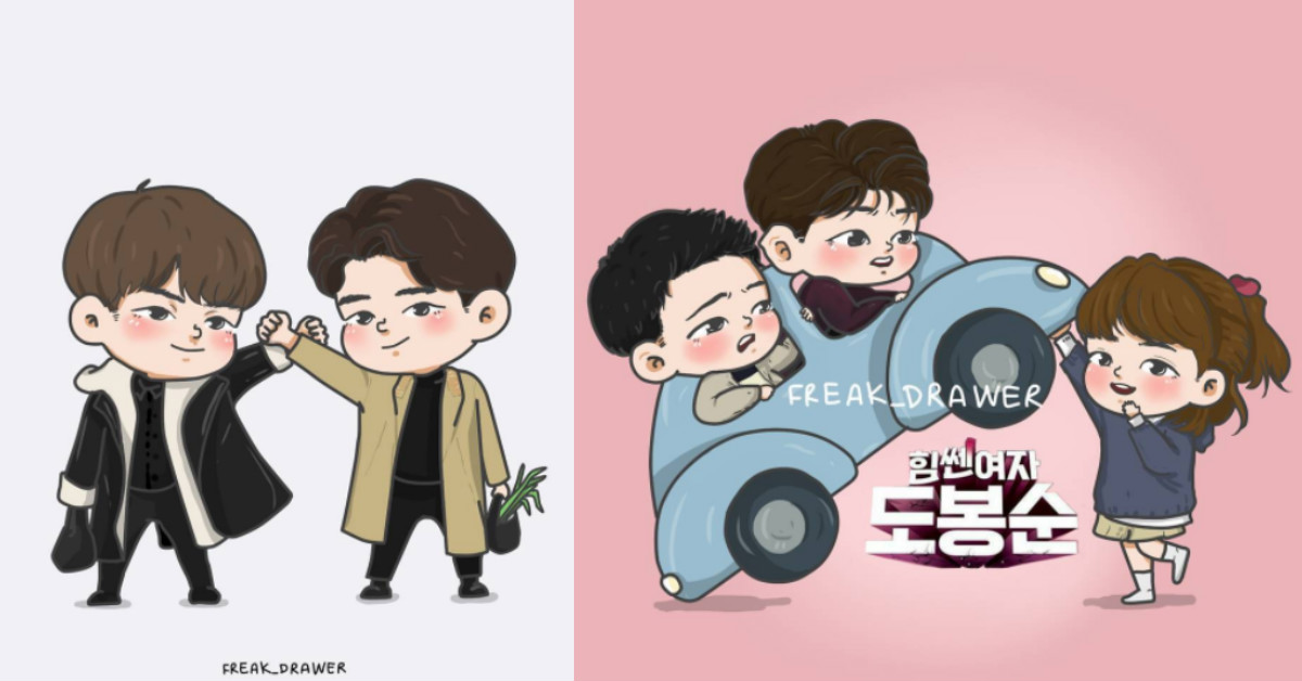 重現劇中經典場景！讓電視台也點讚的劇迷Q版Fan Art Fan Art、freak drawer、韓劇、大力女子都奉順、鬼怪、戒指的女王、舉重妖精金福珠、雲畫的月光、W-兩個世界、惡作劇之吻、藝術