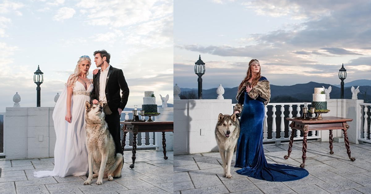 龍母辦婚禮誰敢阻饒？《冰與火之歌》主題婚紗攝影美煞眾人 冰與火之歌、權力遊戲、婚紗、婚攝、婚紗攝影師、Katherine Elena、珊莎史塔克、丹妮莉絲、藝術