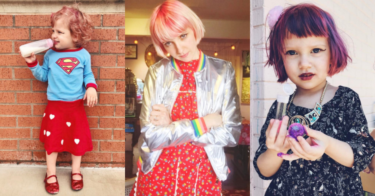 這母女仨人未免也太殺惹～吉他手媽媽與女兒的超有型穿搭日常 歐美、穿搭、時髦、時尚、母女、搭配、潮、有型、歌手、樂團、吉他手、刺青、紋身、可愛、個性