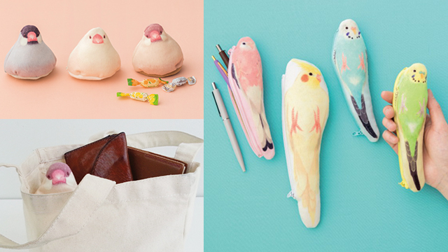 偷偷探出頭這招太萌殺了！文鳥、鸚鵡超擬真小物駕到 日本、YOU+MORE !、felissimo、文鳥、鸚鵡、包包、文具、可愛、萬用、擬真  