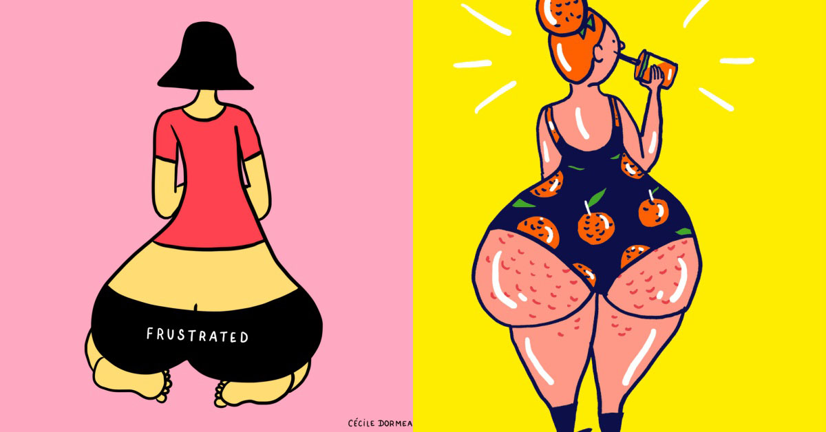 滿頭大汗其實都是身體的眼淚？中肯插畫說出那些你不知道的女孩小秘密 插畫、女孩、日常、秘密、微吐槽、寫實、中肯、Cécile Dormeau、cecile.dormeau