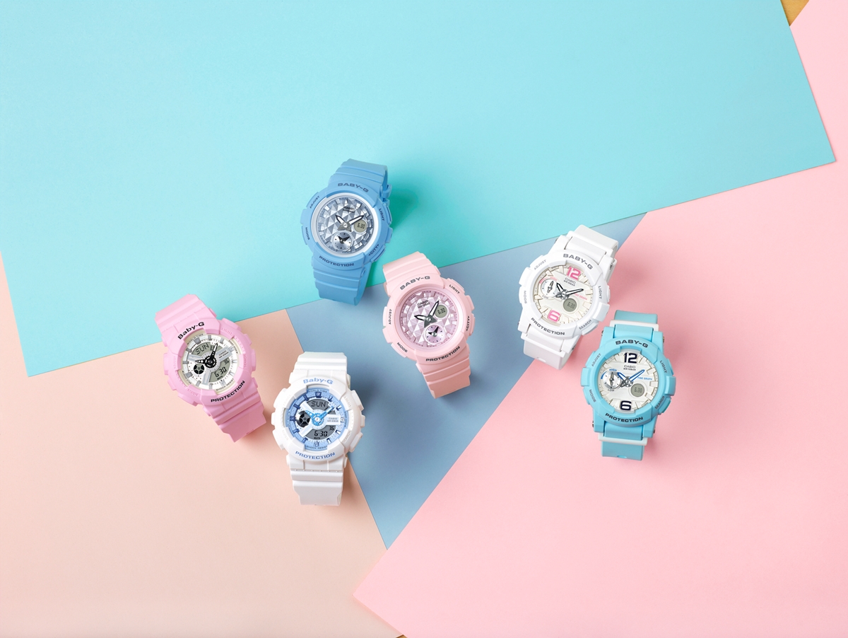 [新聞稿]完美打造夏季海洋風格！BABY-G湖水藍×櫻花粉夢幻上市 BABY-G、Beach Colors Series、夢幻湖水藍、浪漫櫻花粉、夏季海洋風格