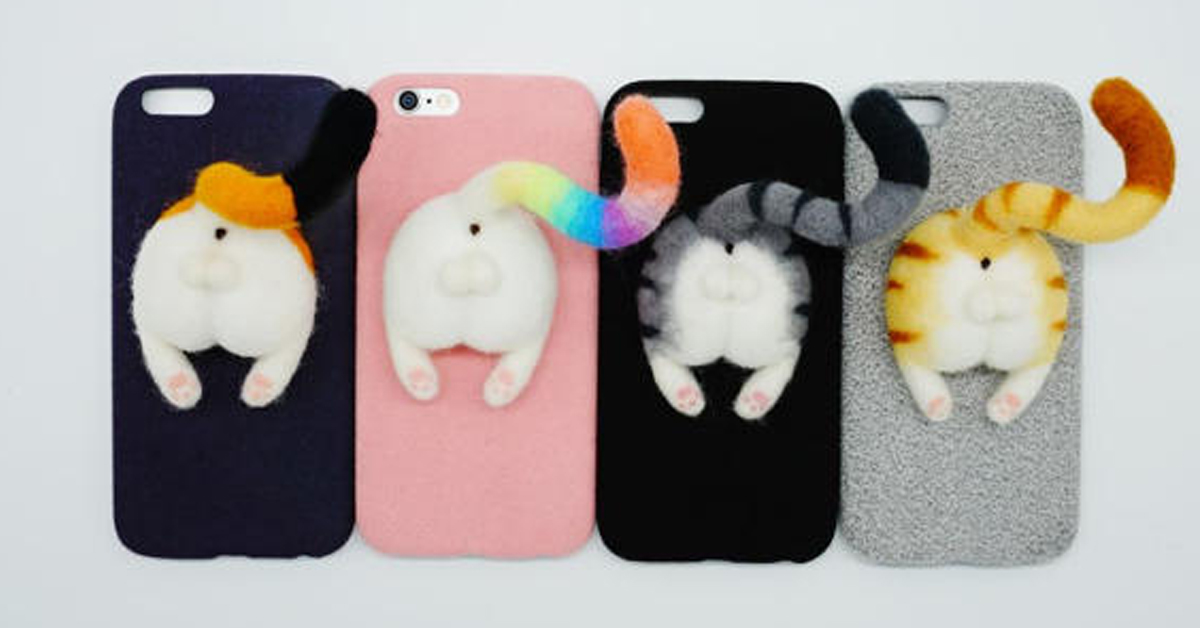 看到你的屁股心情就莫名的好！讓屁屁控們失心瘋的羊毛氈肥臀手機殼 羊毛氈、手機殼、動物、屁屁、肥臀、可愛、屁屁控