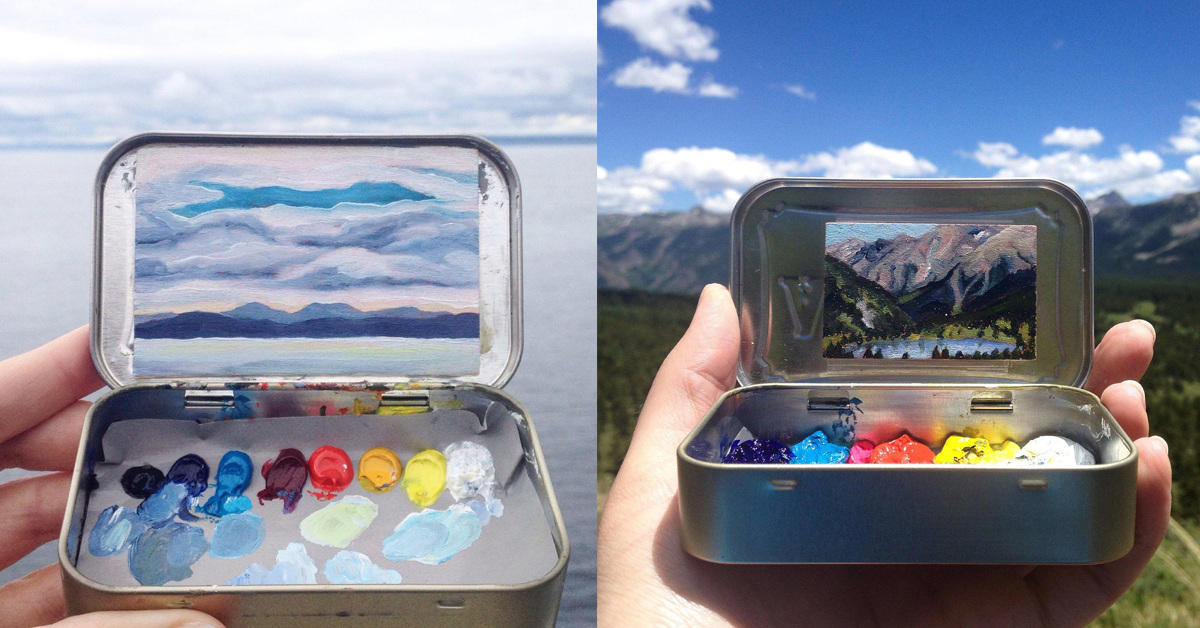 就算不知道要畫什麼也要畫下去 把風景蒐集在鐵盒的藝術家 Heidi Annalise、科羅拉多州、風景、鐵盒、藝術