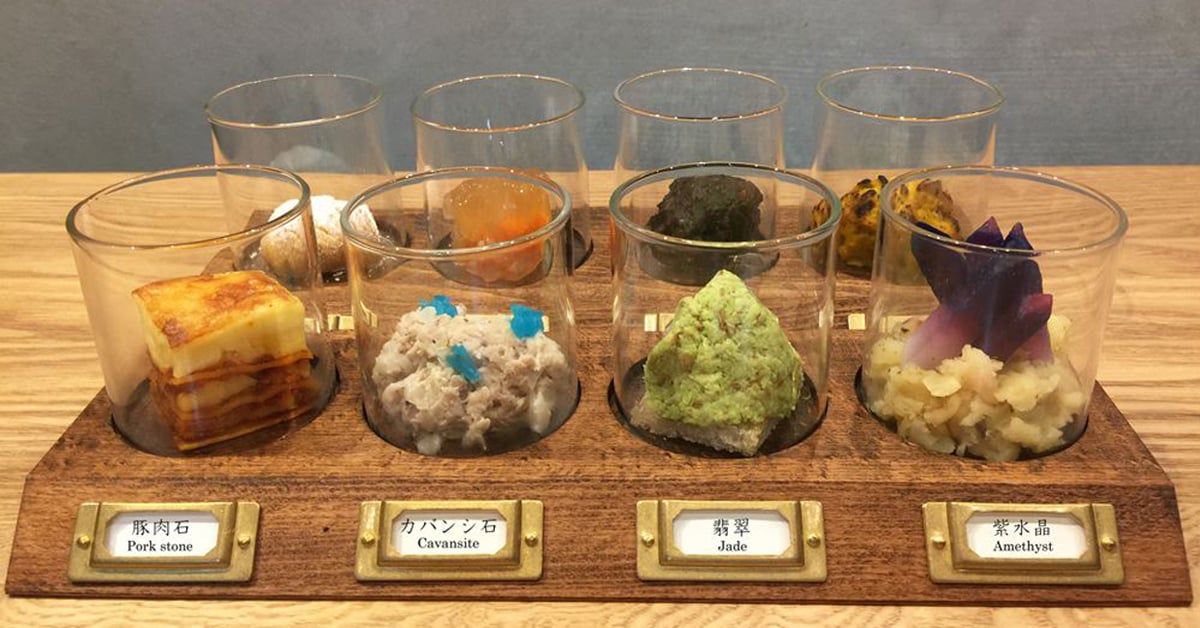 隕石也能吃進肚子裡？日本標本店的超逼真礦石料理 ウサギノネドコ、標本、礦石、礦物料理、隕石咖哩飯、紫水晶布丁、寒天石、京都、咖啡廳