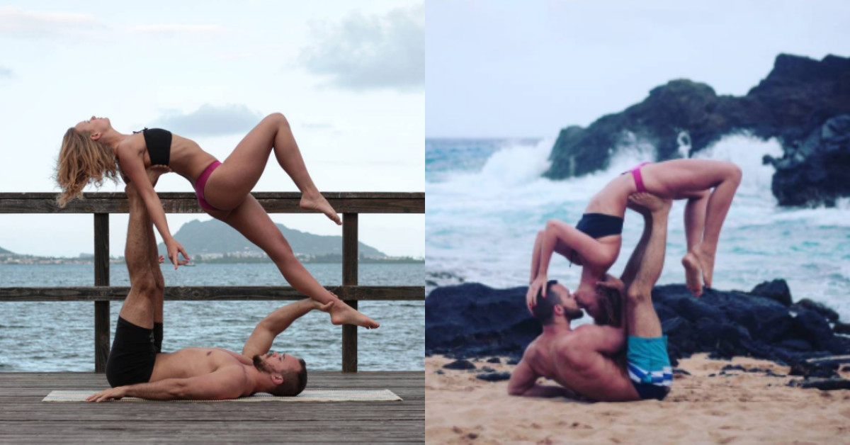 雙人瑜珈的浪漫極致！瑜珈做到一半的過程中男方竟然掏出了...... 瑜珈、雙人瑜珈、運動、健康、男女、戀愛、感情、求婚、浪漫、驚喜、特別、溫馨