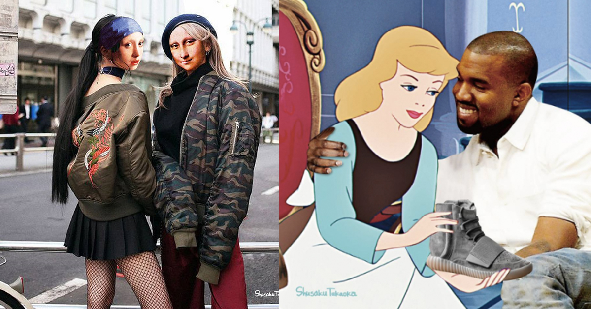 蒙娜麗莎逃出美術館變街拍潮妹？日本人的搞怪拼貼讓你價值崩壞 Shusaku Takaoka、拼貼、藝術、畫作、街拍、蒙娜麗莎的微笑、梵谷、藝術