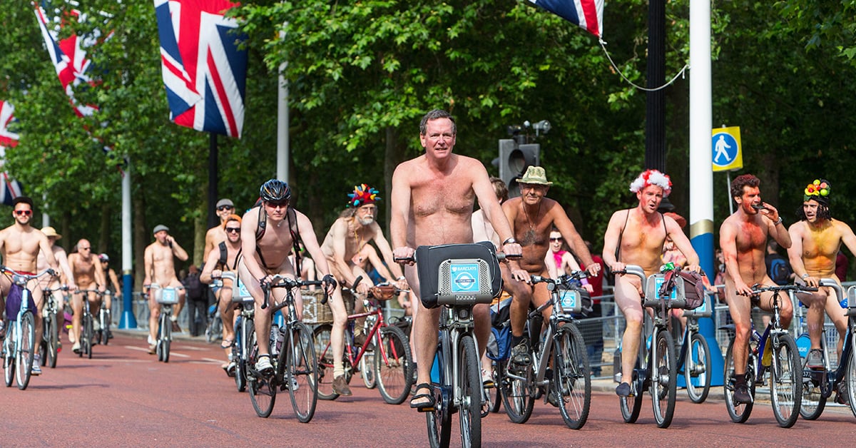 為響應環保而光屁屁囉！2017年的英國單車裸騎日期出爐 裸騎、世界裸騎日、裸體、環保、單車、英國、倫敦、曼徹斯特、愛丁堡
