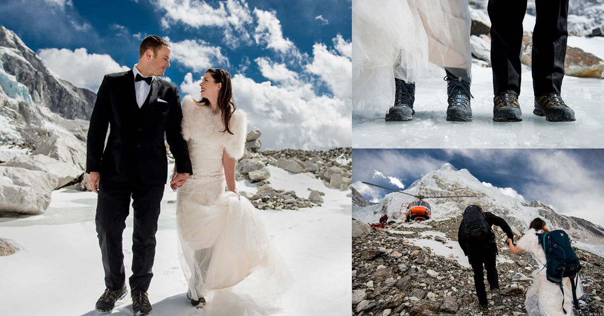 結個婚怎麼這麼難？！情侶爬了三個星期上喜馬拉雅山完婚 Ashley Schmeider、James Sisson、婚禮、冒險、喜馬拉雅山、Charleton Churchill