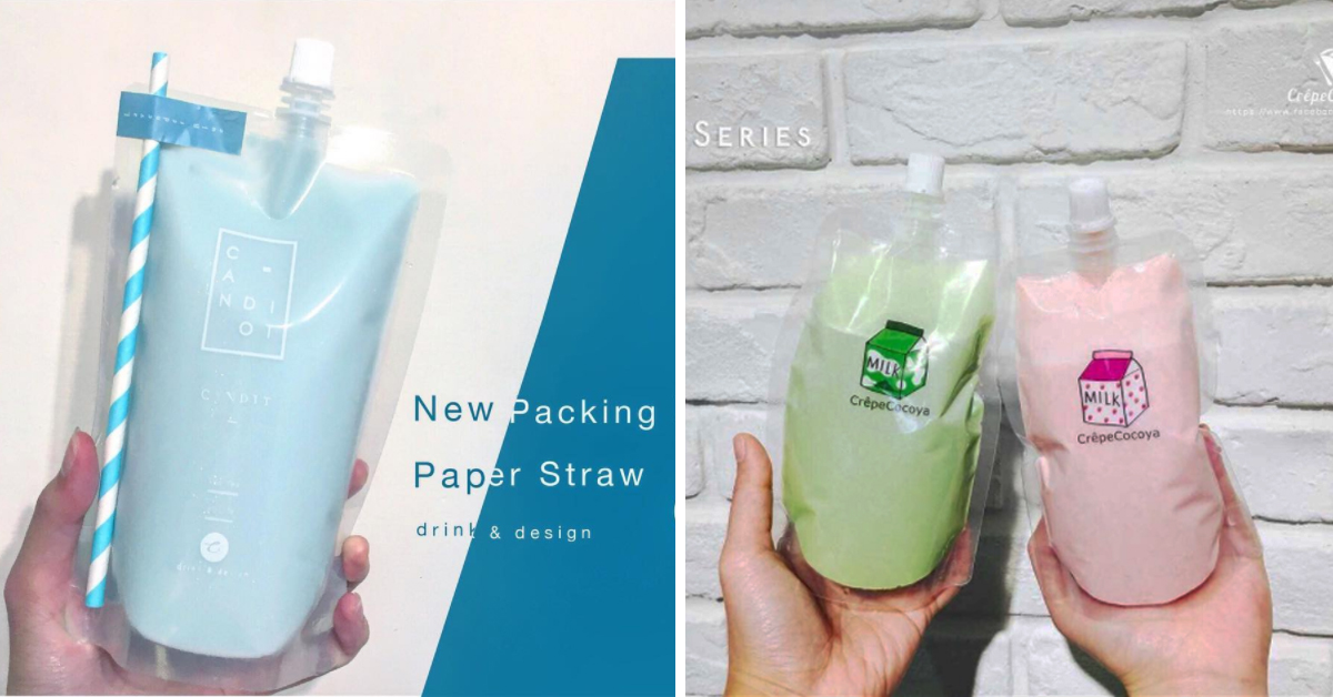 又復古又繽紛的袋裝飲料正夯！全台4家超美夢幻飲品等你來打卡 candit、Crepe cocoa、綠菓子、Rigos、花匠、袋裝飲料