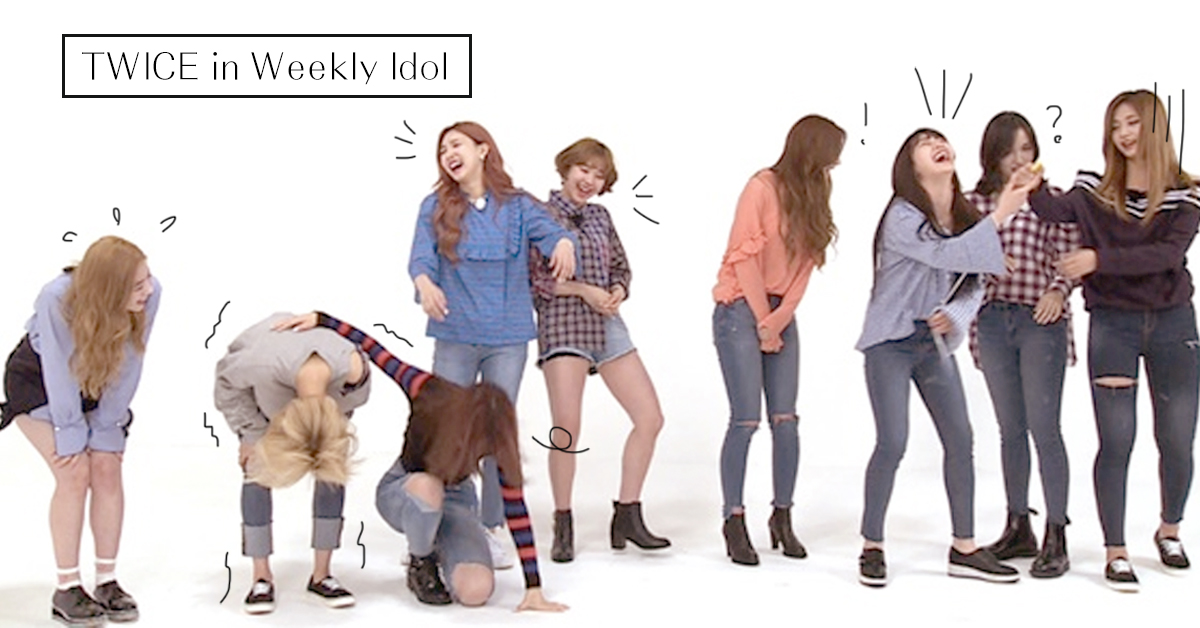子瑜腰圍跟亨敦的頭圍一樣？TWICE在《一周偶像》的黑騎士福利太誘人啦～ 一周偶像、TWICE、鄭亨敦、Defconn、Momo、多賢、彩瑛、Sana、定延、Mina、子瑜、娜璉、志效