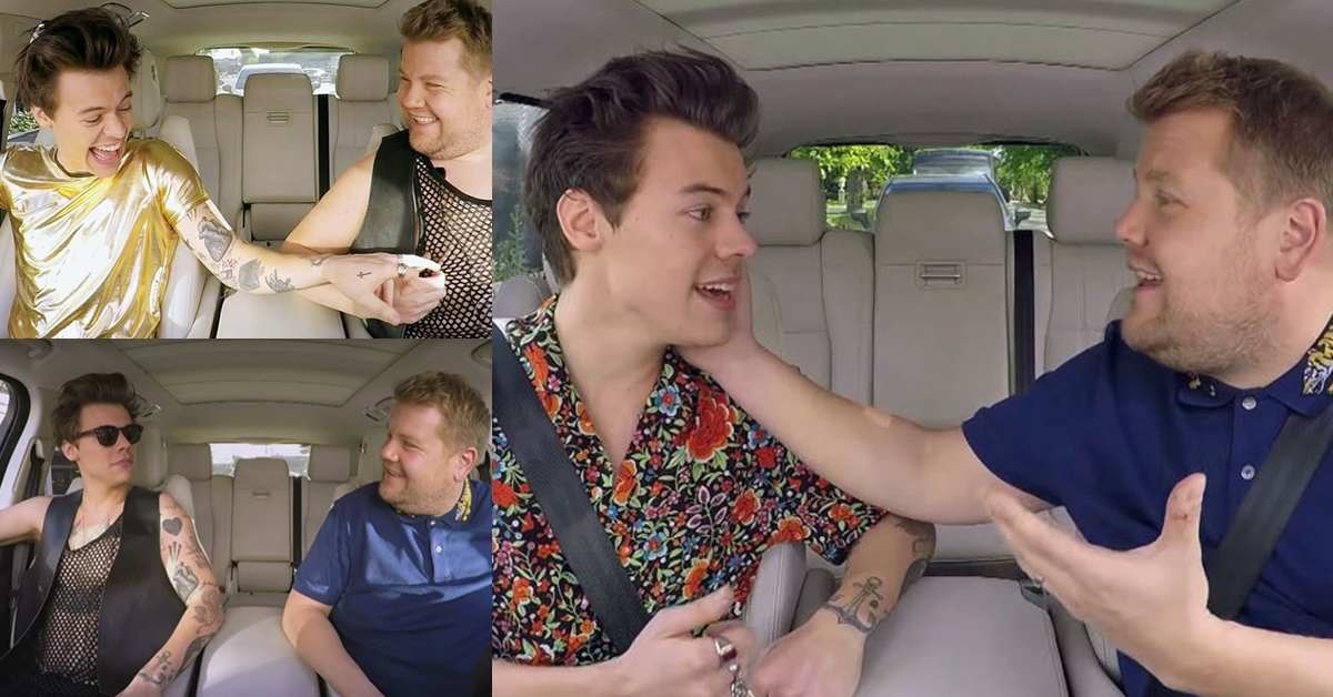 新歌唱到哭？一世代哈利上《便車卡拉OK》大展好歌喉啦 一世代哈利、哈利、Harry Styles、詹姆斯柯登、Carpool Kareoke、便車卡拉OK、The Late Late Show、Sign of the Time