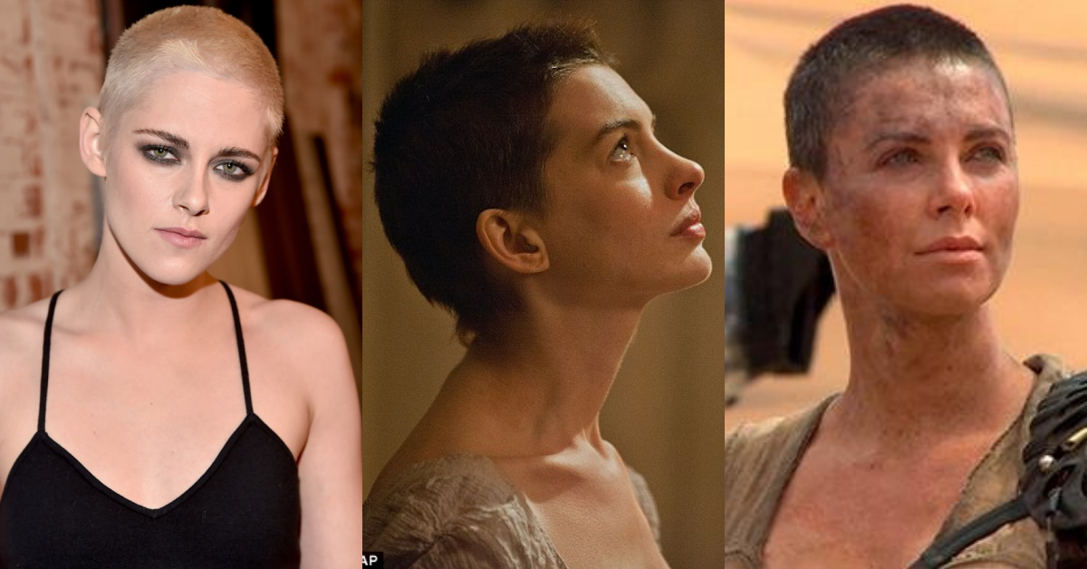 為了電影什麼都願、意！曾因角色剃平頭、光頭依舊美麗的4個女藝人 克莉絲汀史都華、卡拉迪樂芬妮、莎莉賽隆、安海瑟薇、光頭