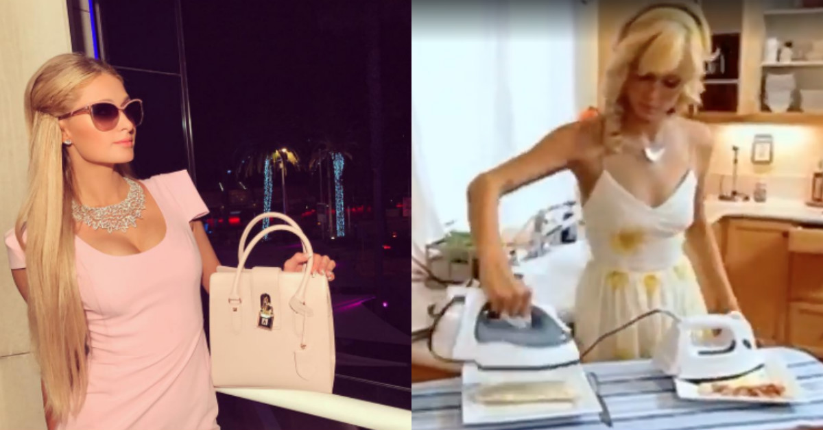 最狂千金芭莉絲希爾頓又來了！全程用「熨斗」做早餐也會引領流行嗎？ 芭莉絲希爾頓、ParisHilton、千金、時髦、狂、話題、兩極