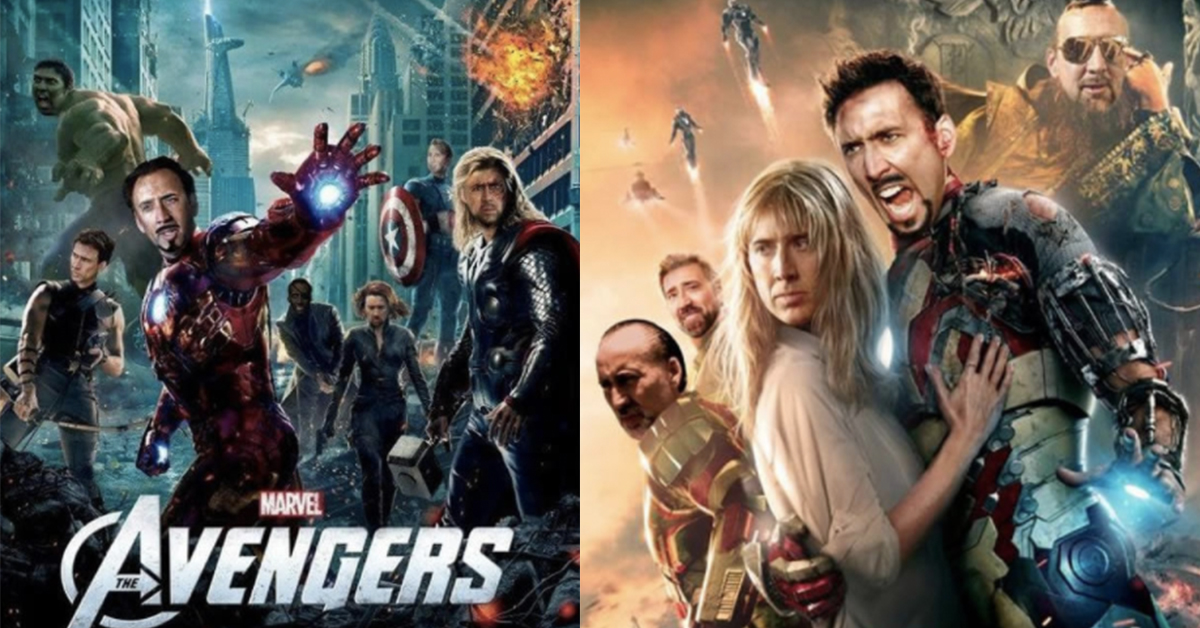 尼可拉斯凱吉將加入《復仇者聯盟》中演出？讓人極度崩潰的惡搞電影海報 尼可拉斯凱吉、老凱吉、復仇者聯盟、鋼鐵人、蟲蟲危機