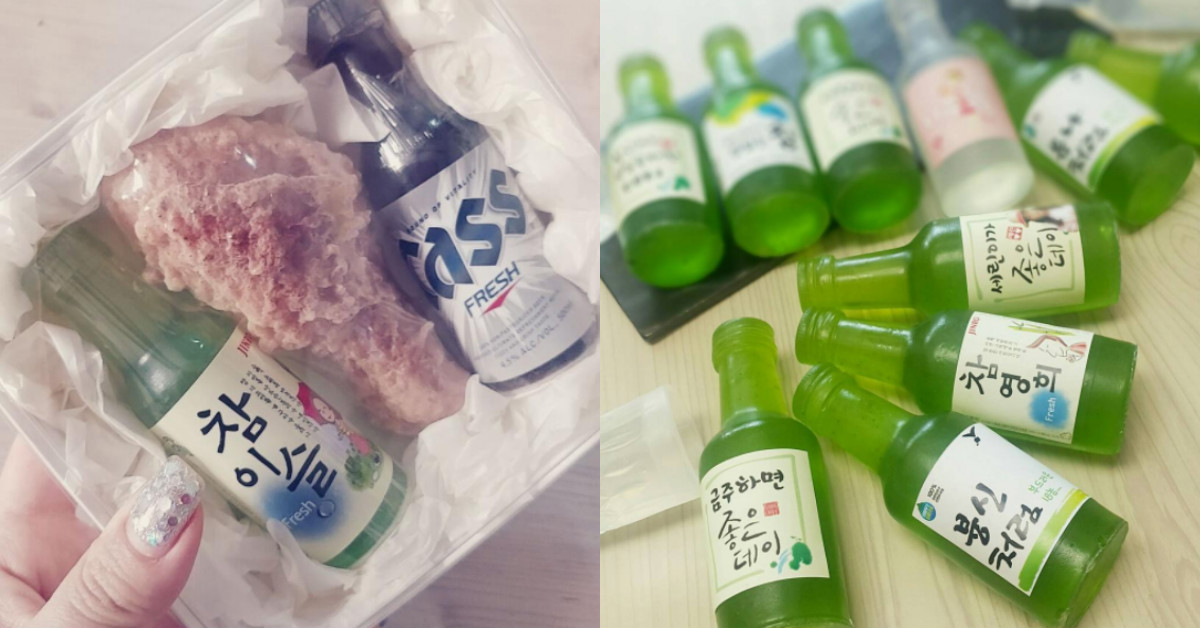 燒酒、雞啤肥皂是洗完就醉了嗎？韓國新奇伴手禮送給你的異次元朋友 韓國、肥皂、香皂、燒酒、雞啤、禮物、伴手禮、五花肉、辣炒年糕、煎餅、蔘雞湯