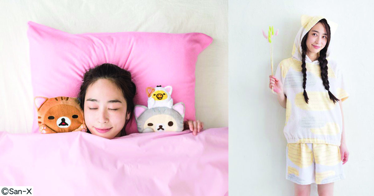 萌上加萌的貓咪拉拉熊陪你睡覺！和可愛的喵星人商品渡過幸福居家時光 貓部、拉拉熊、貓咪、枕頭套、居家服、毛巾、浴巾