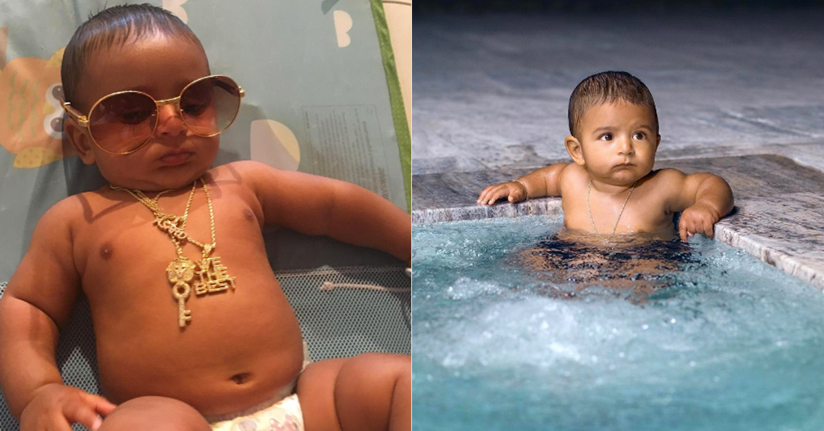 戴金項鍊、饒舌style泡澡！DJ卡利8個月兒子根本全天下最嘻哈嬰兒 DJ Khaled、DJ卡利、嘻哈、小賈斯丁、Hip Hop