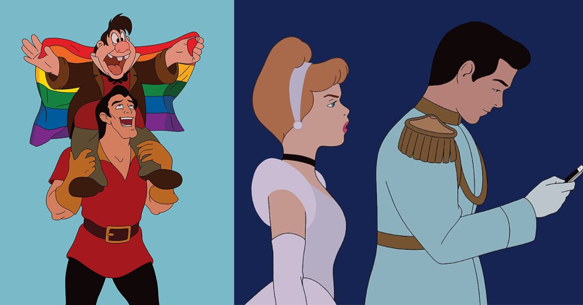 灰姑娘也敵不過交友軟體的誘惑？迪士尼角色來到2017變這樣？！ 迪士尼、木偶奇遇記、小木偶、美女與野獸、加斯頓