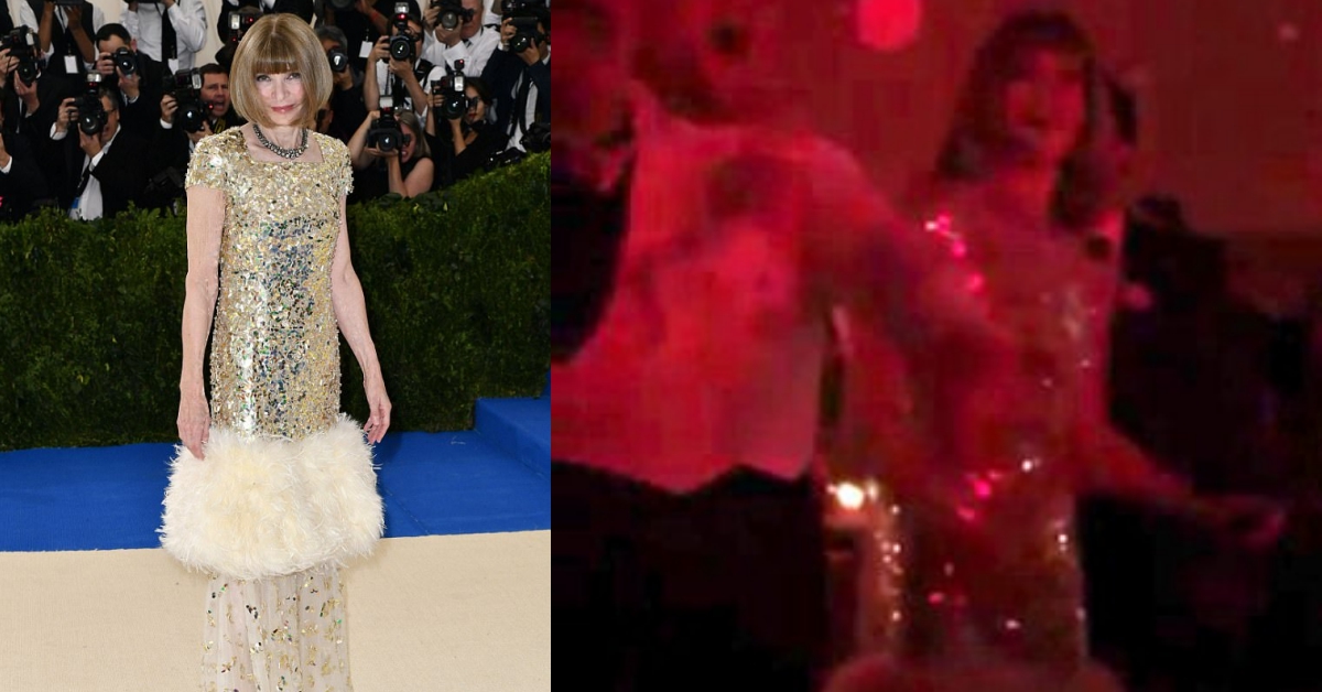 無法相信時尚女魔頭會狂野熱舞！安娜溫圖扭屁股跳舞反差超大的影片曝光 安娜溫圖、Anna Wintour、莎瑪海耶克、大都會慈善晚宴、Met Gala