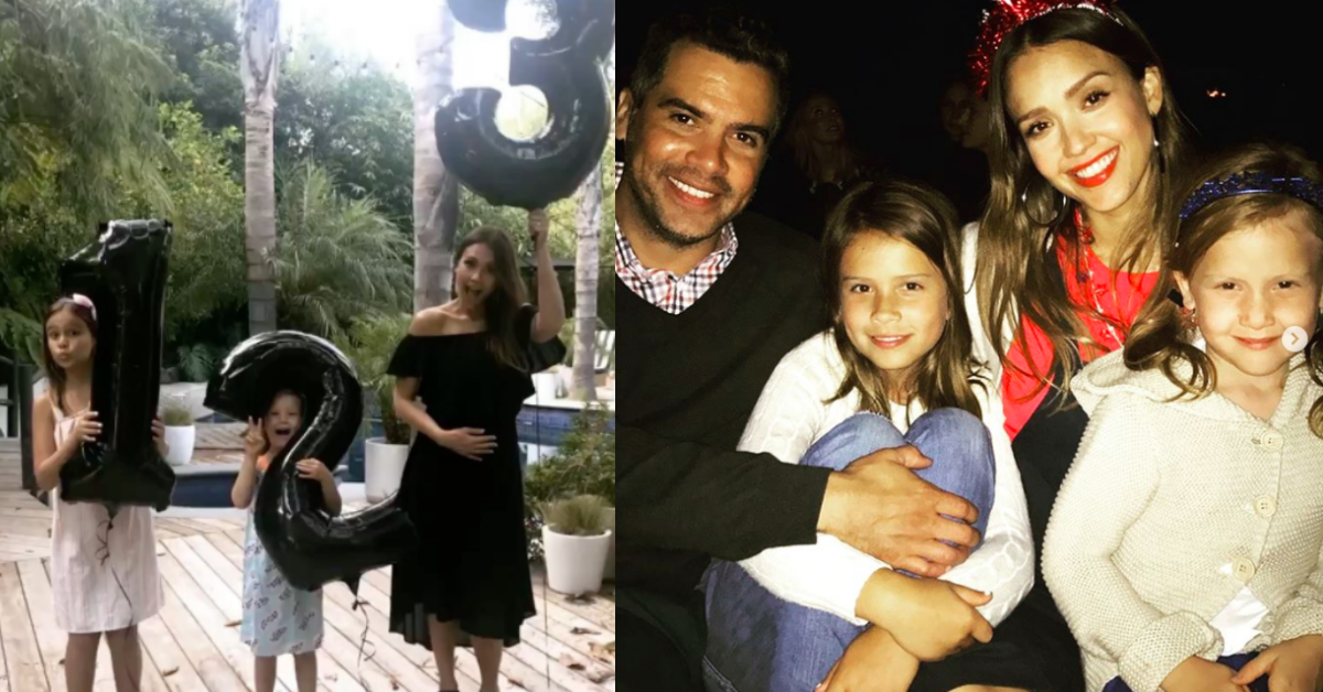 這家人太有愛了啦！潔西卡艾巴懷三寶女兒們一同賣萌祝福 三寶、懷孕、賣萌、潔西卡艾芭、祝福