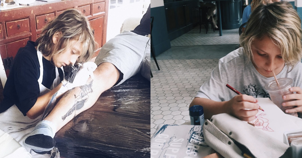 12歲就有鐵粉指名要他的設計！年紀小小圈粉力超強的天才型刺青師Ezrah 刺青、藝術、天分、Ezrah