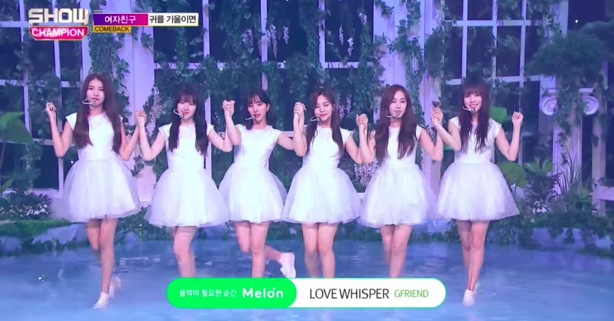 Gfriend水池舞台超震撼！主唱腳上鮮血直流依舊敬業完成表演 Gfriend、Yuju、Umji、Yerin、SinB、Eunha、Sowon、LOVE WHISPER、Show Champion