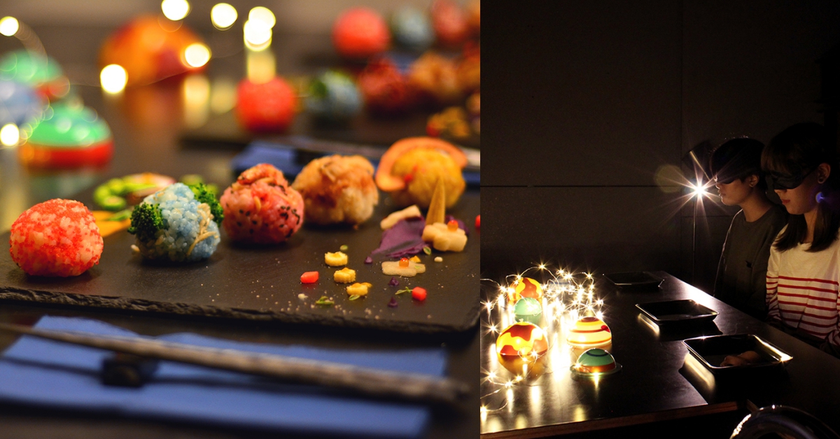 蒙著眼帶你進入宇宙！全台最小「星球餐桌計畫」如何用五感體驗吃的藝術？ 星球製造所：宇宙餐桌計畫、勤美文創聚落LAB、勤美誠品、台中、台中金典綠園道