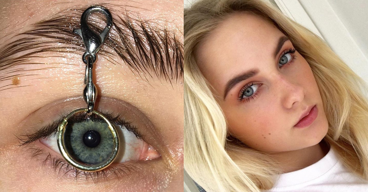 矮額妳的眼睛沒事吧？18歲丹麥彩妝師的創意眼妝「另類」到起雞皮疙瘩了 眼妝、創意、藝術創作、Sofie Petersen、彩妝師、個性眼妝、另類、金屬裝飾