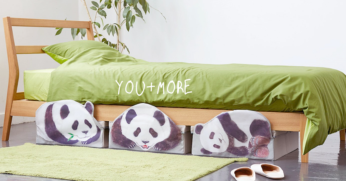 床底下怎麼養了一隻熊貓？可愛小動物雜貨把家裡變動物園 熊貓、貓熊、水獺、收納箱、拖鞋、YOU+MORE