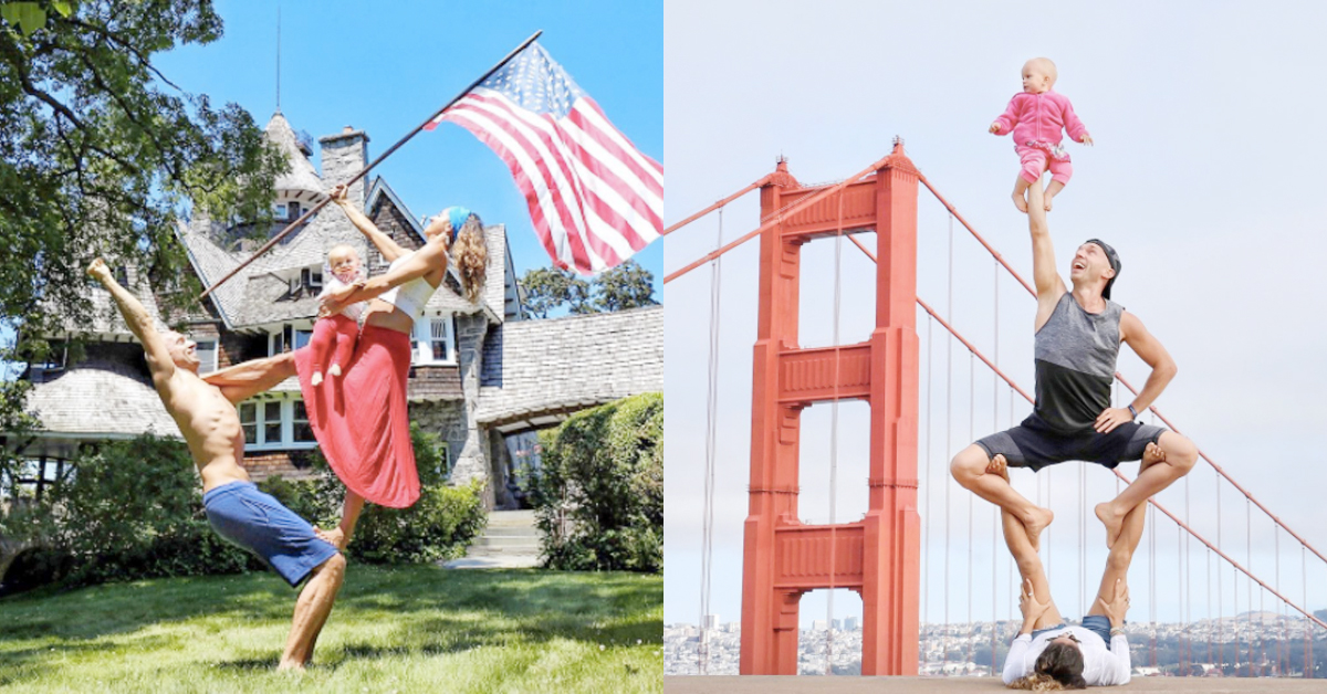 小萌娃的瑜伽大師養成之路！還不會走就已經在練高難度「三人瑜伽」了 瑜伽、瑜珈、Honza＆Claudine Lafond、雙人瑜伽、秀恩愛