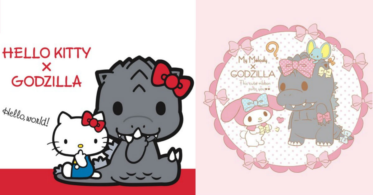 沒想到哥吉拉也有賣萌的一天！日本怪獸與三麗鷗聯名立馬變身可愛教主 三麗鷗、怪獸、哥吉拉、GODZILLA怪獸惑星、美樂蒂、HelloKitty、Kiki&Lala、布丁狗