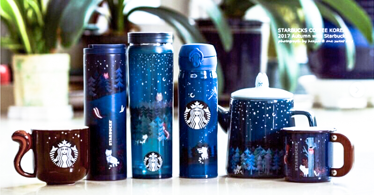 杯緣的慵懶動物陪你過冬！韓國星巴克推出秋冬第一波森林童話系列	 韓國、星巴克、starbucks、動物、可愛、森林、楓葉、童話