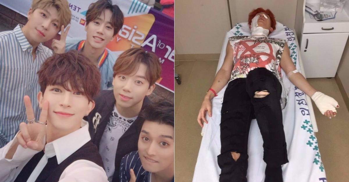 脖子臉部二度灼傷！U-KISS成員基燮拍攝MV手上煙霧彈突然爆炸 U-KISS、秀鉉、基燮、Eli、Hoon、Jun、爆炸、灼傷