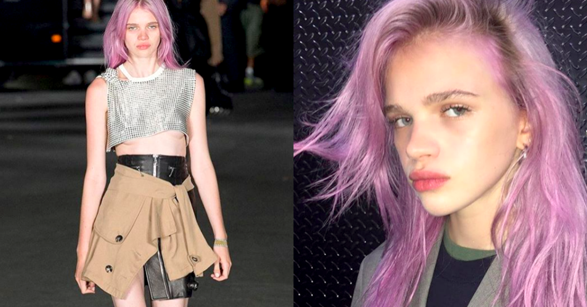這紫髮仙子哪來的？Stella Lucia成為紐約時裝週伸展台上必追蹤的最大亮點 紫髮、粉色、玫瑰色、髮色、紐約時裝周