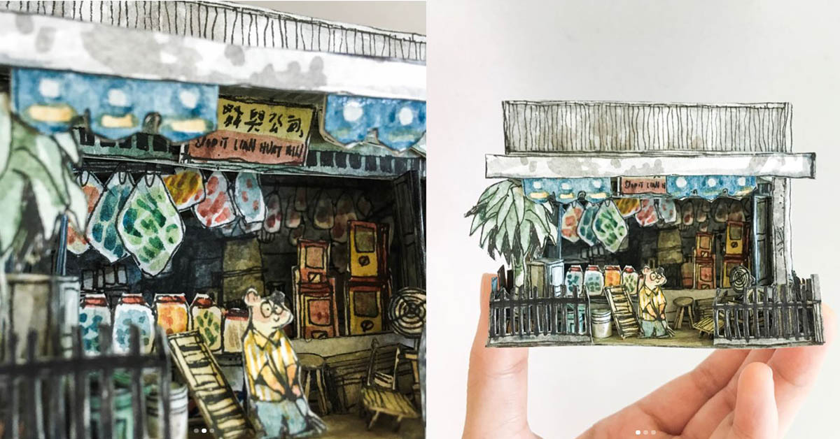 突破紙面的可愛立體插畫！小老鼠萌態演出五零年代的老台北 立體、插畫、鄉村、童話、christyyeee