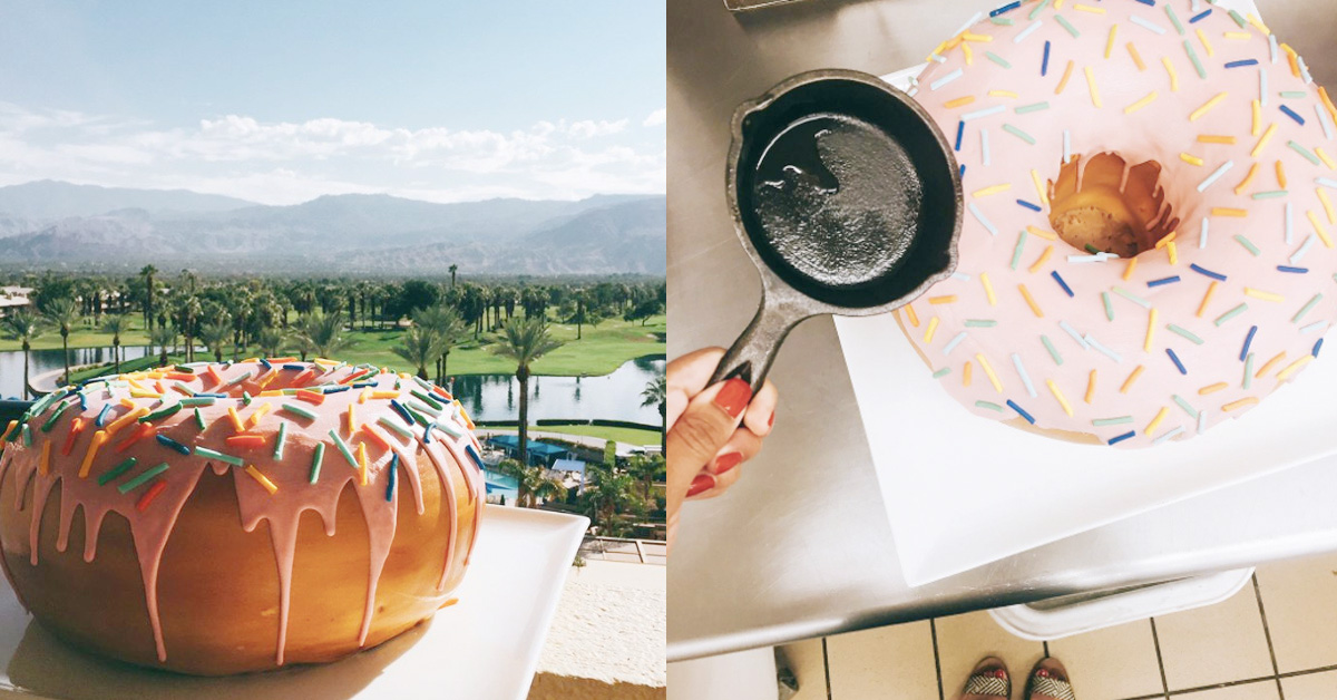 加州飯店超狂Room Service！5公斤巨型甜甜圈「甜」飽你的胃 甜甜圈、Room Service、加州棕櫚灘、巨型甜甜圈、甜甜圈巨無霸、JW Marriott度假村、甜點、美國、吃喝玩樂、旅宿