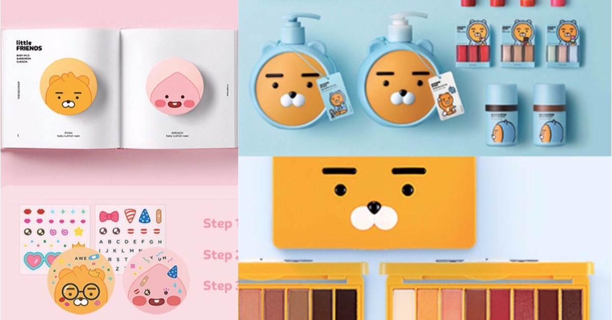 萊恩氣墊粉餅萌炸了！THE FACE SHOP聯名彩妝亂放火沒極限 THE FACE SHOP、KAKAOTALK、聯名彩妝、氣墊粉餅、眼影盤