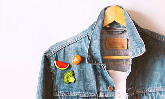 蔬果們被縮小了！放在衣服上可以get關注度的小胸針來耍萌啦～ 蔬菜、水果、胸針、縮小、逼真