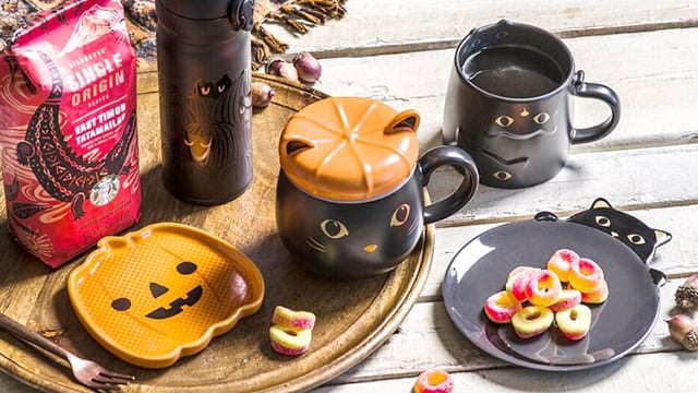 貓咪×南瓜殺傷力double！台灣星巴克推萌萌黑喵杯款、盤組貓奴瘋搶 愛玩妞、台灣、星巴克、黑貓、萬聖