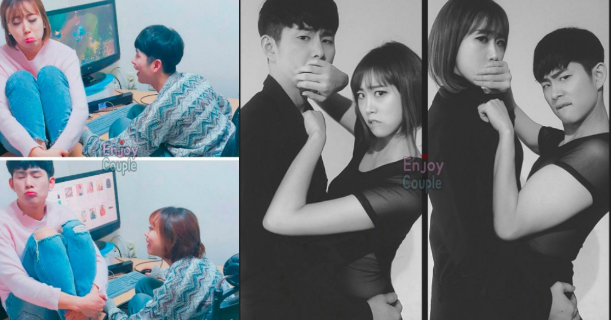 雖然快被閃瞎但從頭笑到尾！韓國情侶真實又甜蜜的爆笑互動 韓國、情侶、enjoycouple、戀愛、搞笑、可愛、甜蜜