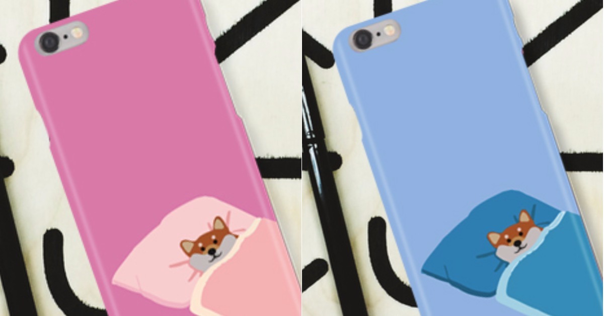 被子外面很危險！這個冬天就與「柴柴一起賴床吧手機殼」特搜 韓國、10x10、手機殼、冬天、夏天、被窩、柴柴、條紋、熱帶葉