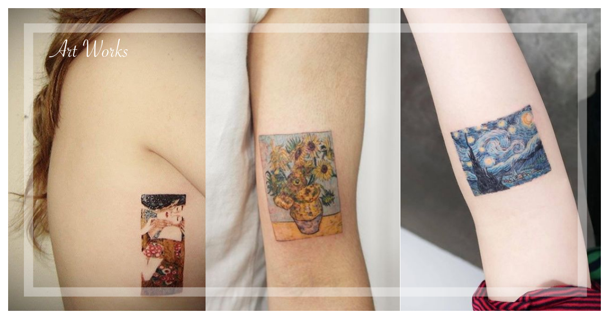 我的身體就是你的畫布！將一幅幅經典名畫隨身攜帶吧 刺青、tattoo、紋身、藝術、經典、電影、名畫、文青、少女、可愛、紀念、印記