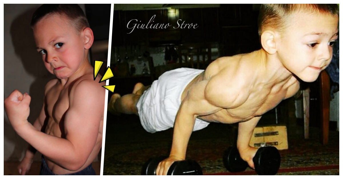 這才是名符其實的「小」鮮肉！擁有大肌肌的Little Boy「撩姐」登場 肌肉、健身、重訓、小鮮肉、兄弟、運動、強壯、人魚線、羅馬尼亞、小孩、兒童、男孩、萌