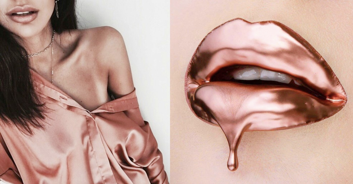 乾燥玫瑰色2.0趴踢版！美翻少女心的玫瑰金彩妝大勢來襲 乾燥玫瑰色、少女心、玫瑰金、彩妝趨勢、趴踢、派對、聖誕、粉色、金色、閃亮、優雅、金屬光、聖誕彩妝