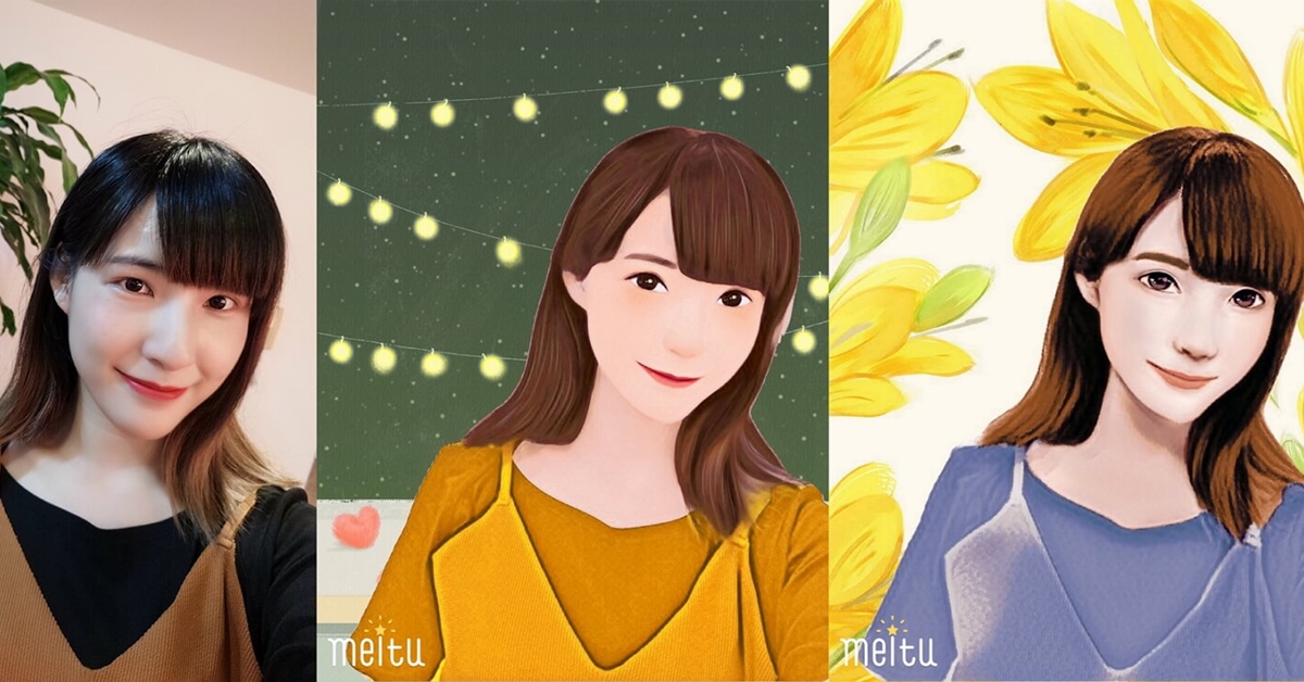 為你繪製專屬人像！全球首位AI繪師Andy進駐《美圖秀秀》 美圖秀秀、App、自拍、AI、手繪自拍功能、插畫