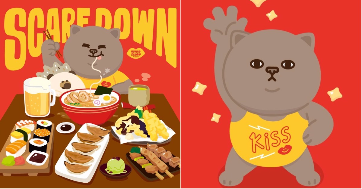 本喵就是貓界美食擔當！來跟著「肥貓吻吻」認識世界美食吧 插畫家、肥貓吻吻、貓咪、可愛、插畫、吻吻、萌、kissmeow.tw、完食少女、聯合數位文創、聯合文創、藝術