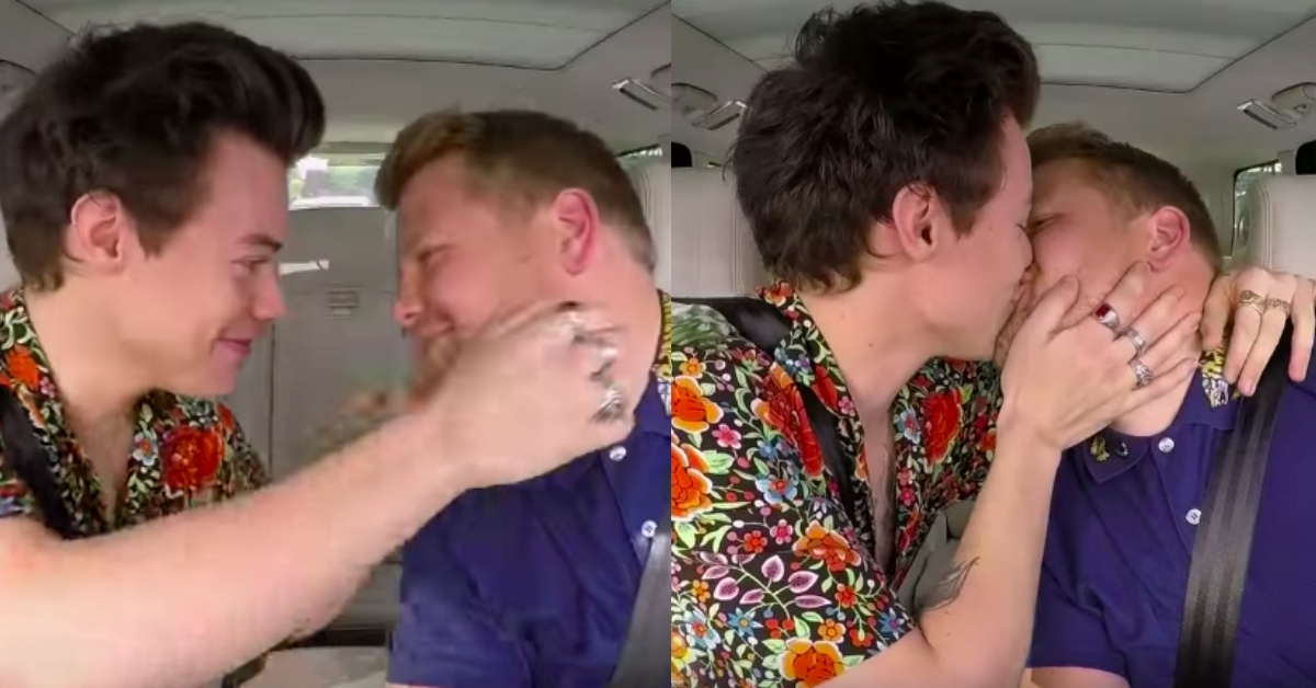 男神是我的啊！一世代哈利與詹姆斯柯登接吻引發網路大暴動 Carpool Karaoke、james corden、便車卡拉OK、哈利斯泰爾斯、Harry Styles、詹姆斯柯登